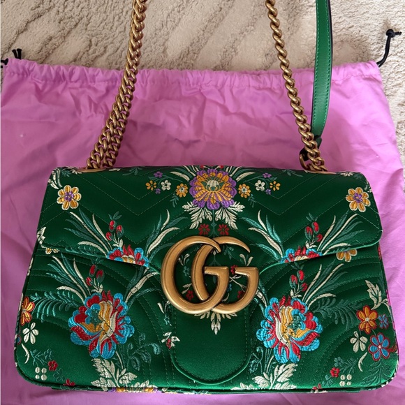 Exotic Gg marmont flap cloth crossbody bag - Picture 4 of 7